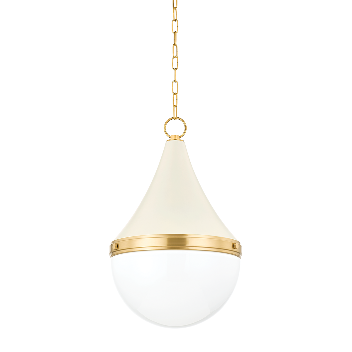 Mitzi CIARA AGED BRASS/SOFT CREAM 14.75W x 22.5H Pendant