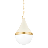Mitzi CIARA AGED BRASS/SOFT CREAM 14.75W x 22.5H Pendant