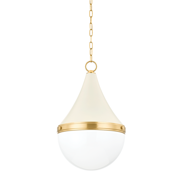 Mitzi CIARA AGED BRASS/SOFT CREAM 14.75W x 22.5H Pendant
