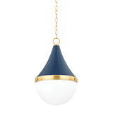 Mitzi CIARA AGED BRASS/SOFT NAVY 14.75W x 22.5H Pendant