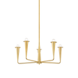 Mitzi DANNA Aged Brass 29.75W x 12H Chandelier