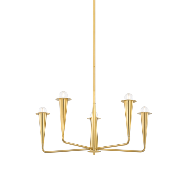 Mitzi DANNA Aged Brass 29.75W x 12H Chandelier