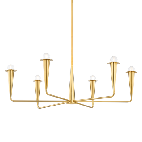 Mitzi DANNA Aged Brass 39.75W x 12H Chandelier