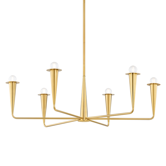 Mitzi DANNA Aged Brass 39.75W x 12H Chandelier