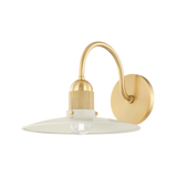 Mitzi LEANNA AGED BRASS/SOFT CREAM 10W x 8.75H Wall Sconce