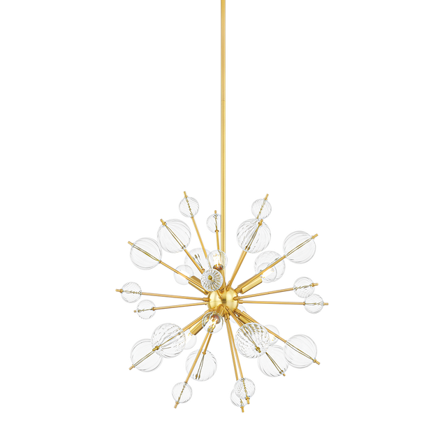 Mitzi LINNEA Aged Brass 22W x 20H Chandelier