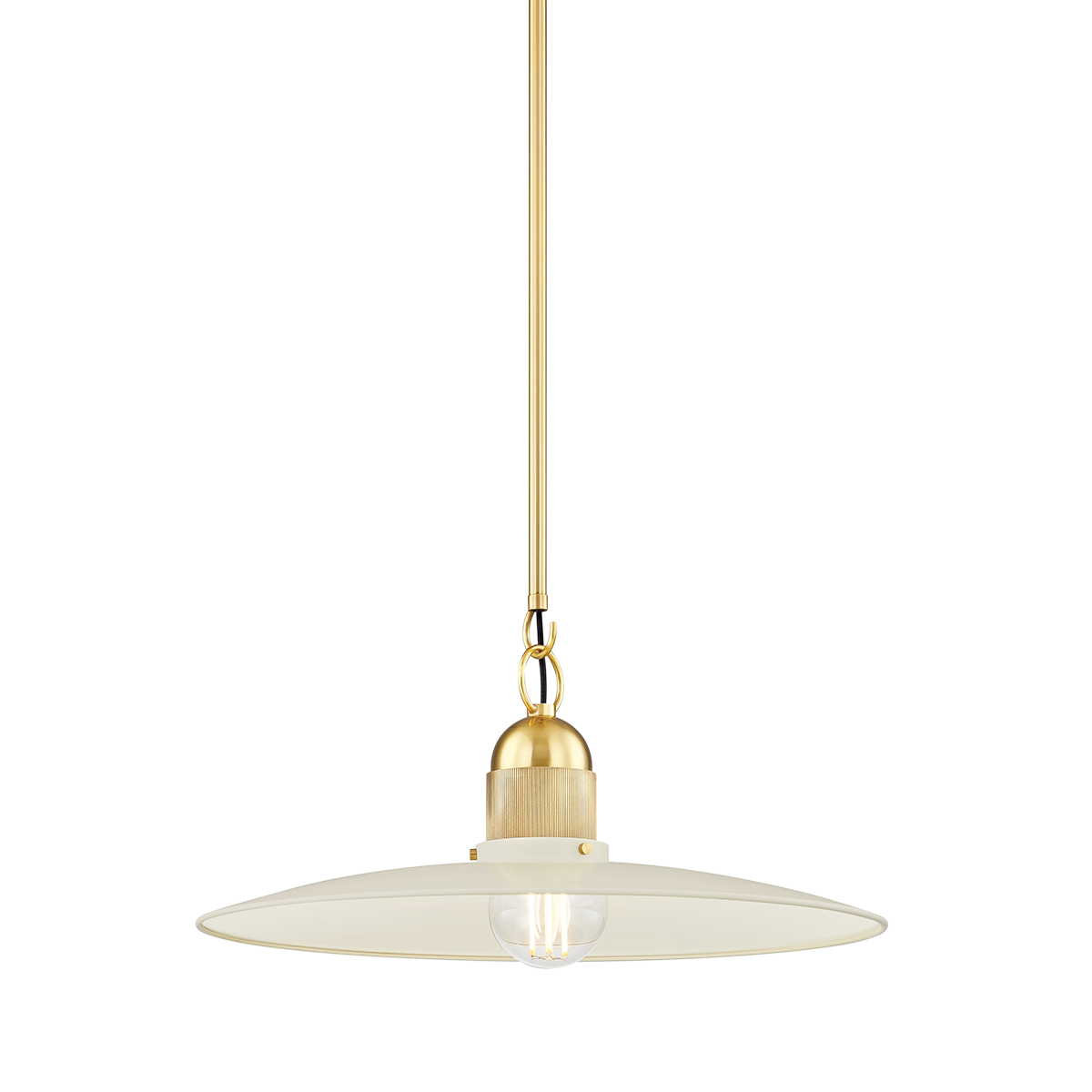 Mitzi LEANNA AGED BRASS/SOFT CREAM 18.25W x 8.75H Pendant