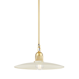 Mitzi LEANNA AGED BRASS/SOFT CREAM 18.25W x 8.75H Pendant
