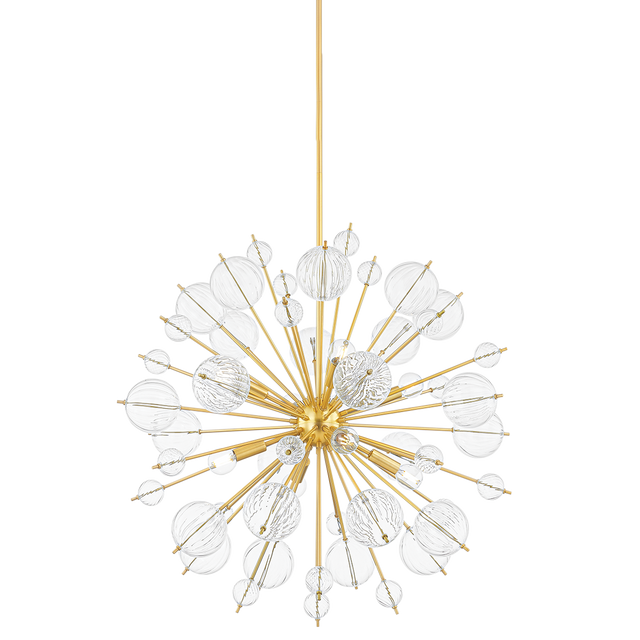 Mitzi LINNEA Aged Brass 30W x 27.5H Chandelier