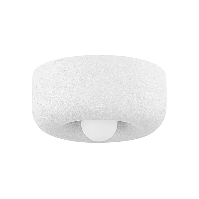 Mitzi DORIS AGED BRASS/TEXTURED WHITE 12.25W x 6H Flush Mount