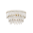 Mitzi TIFFANY AGED BRASS/TEXTURED CREAM 18.25W x 12H Semi-Flush Mount
