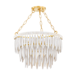 Mitzi TIFFANY AGED BRASS/TEXTURED CREAM 18.25W x 12.75H Pendant