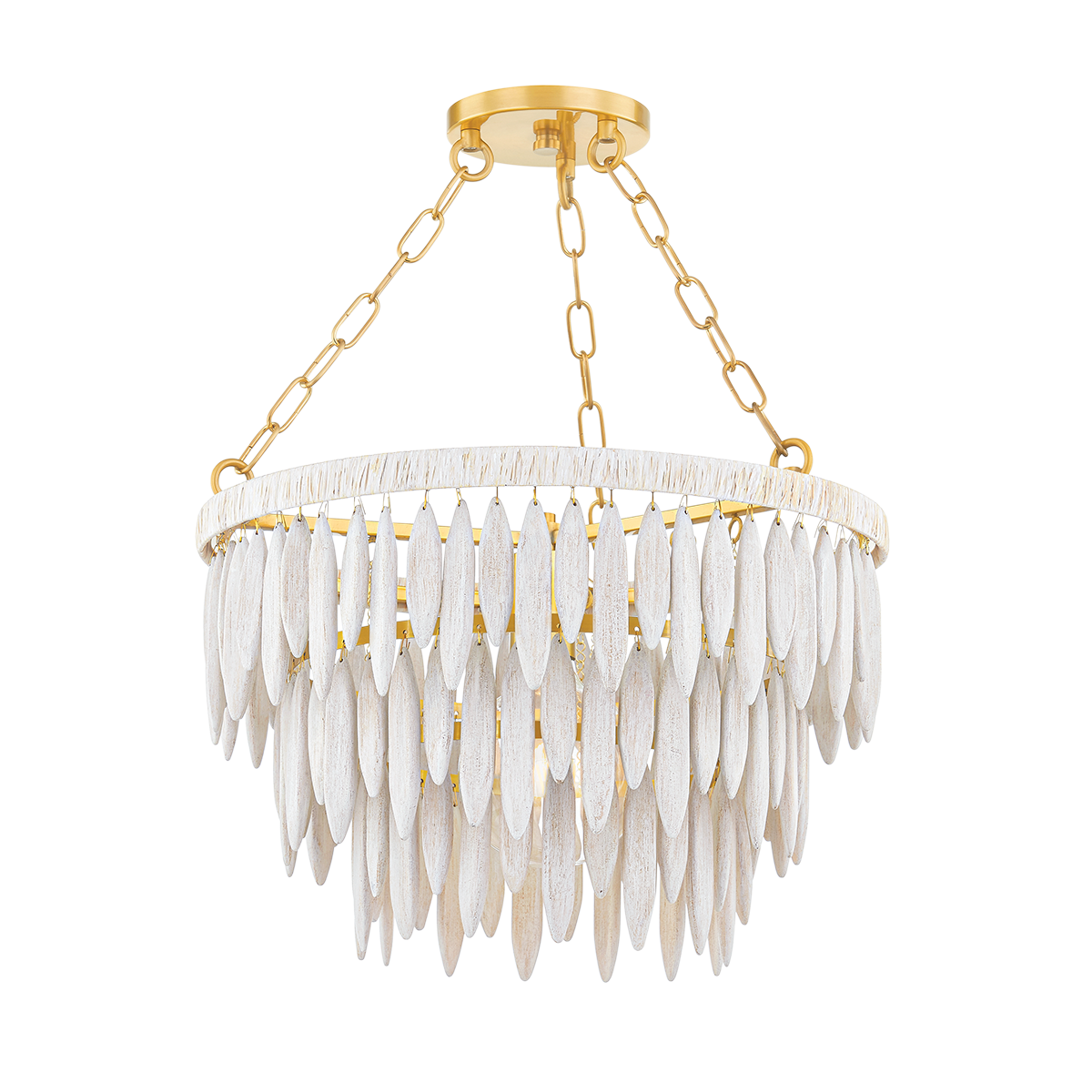 Mitzi TIFFANY AGED BRASS/TEXTURED CREAM 18.25W x 12.75H Pendant