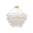 Mitzi TIFFANY AGED BRASS/TEXTURED CREAM 24W x 15.25H Chandelier