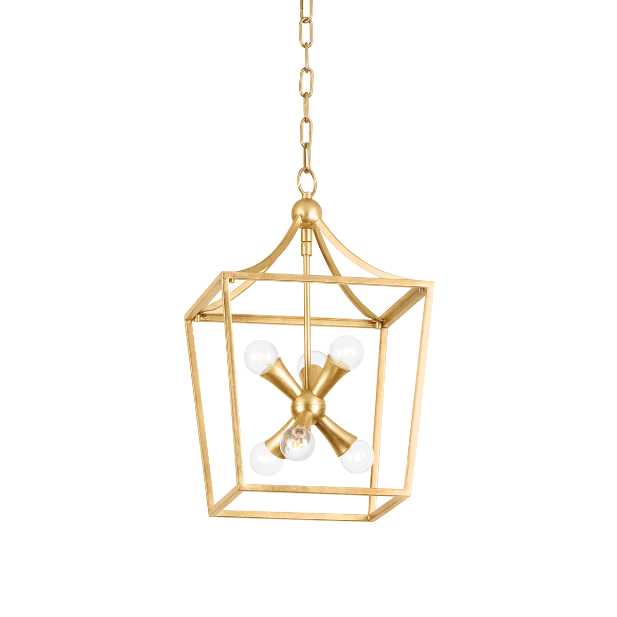 Mitzi KENDALL Vintage Gold Leaf 12W x 12L x 19.75H Candleholder
