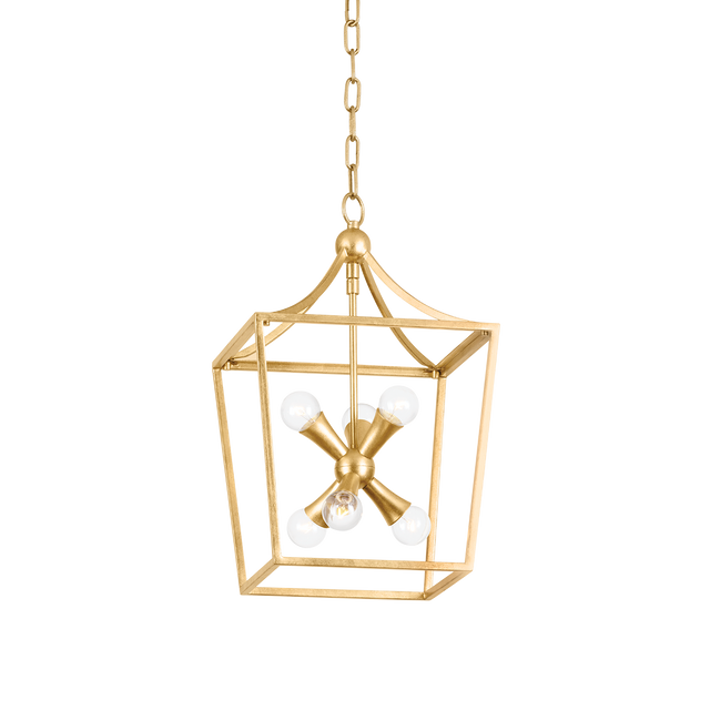 Mitzi KENDALL Vintage Gold Leaf 12W x 12L x 19.75H Candleholder