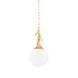 Mitzi VICTORIA Vintage Gold Leaf 9W x 13H Pendant