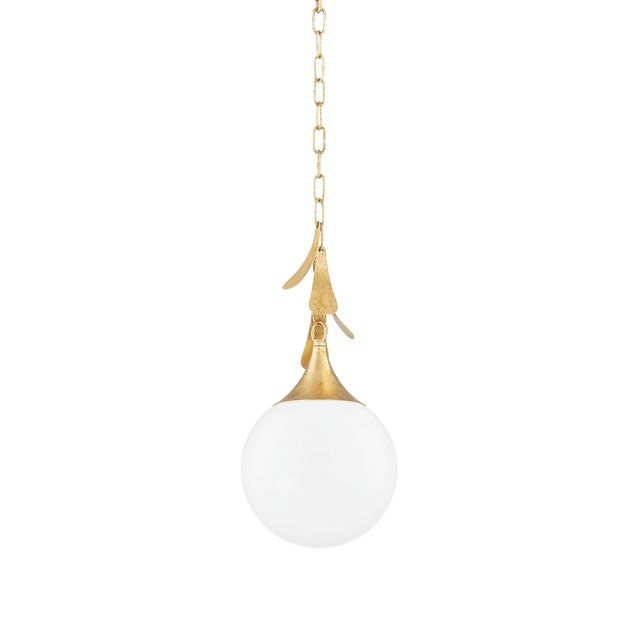 Mitzi VICTORIA Vintage Gold Leaf 9W x 13H Pendant