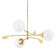 Mitzi VICTORIA Vintage Gold Leaf 42W x 17.5H Chandelier