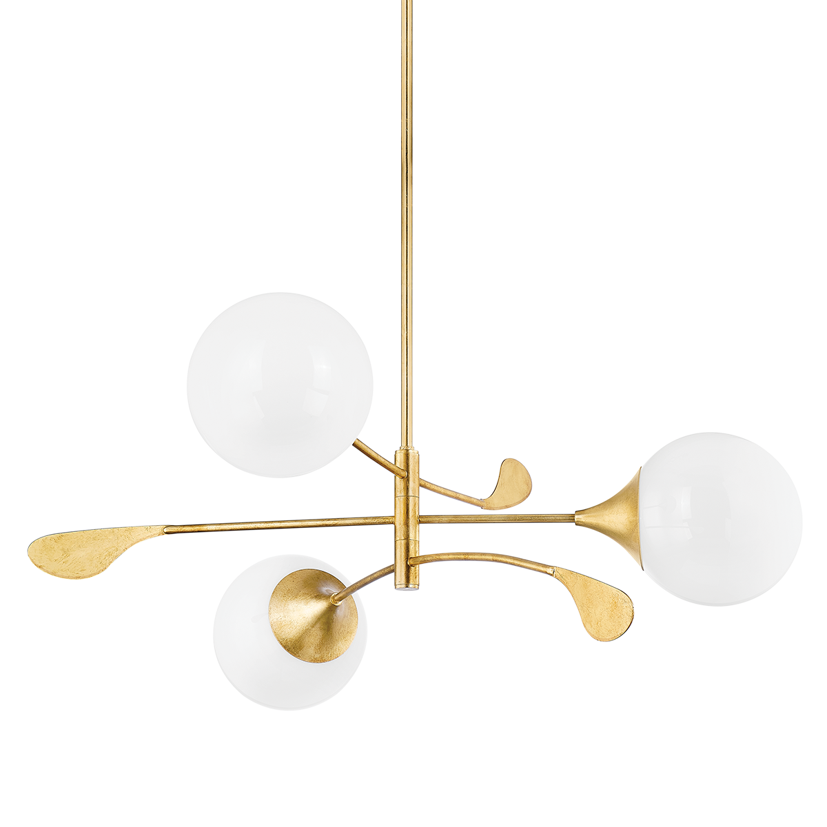 Mitzi VICTORIA Vintage Gold Leaf 42W x 17.5H Chandelier