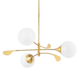 Mitzi VICTORIA Vintage Gold Leaf 42W x 17.5H Chandelier