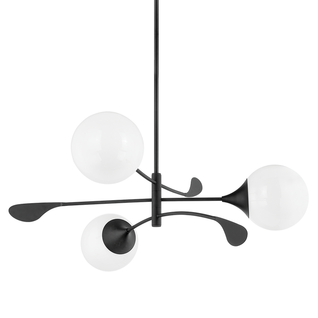 Mitzi VICTORIA TEXTURED BLACK 42W x 17.5H Chandelier