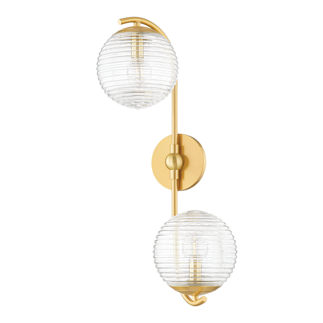 Mitzi SARA Aged Brass 11.75W x 22.25H Wall Sconce