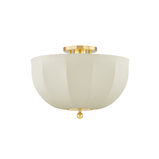 Mitzi MESHELLE Aged Brass 13.5W x 9.25H Flush Mount