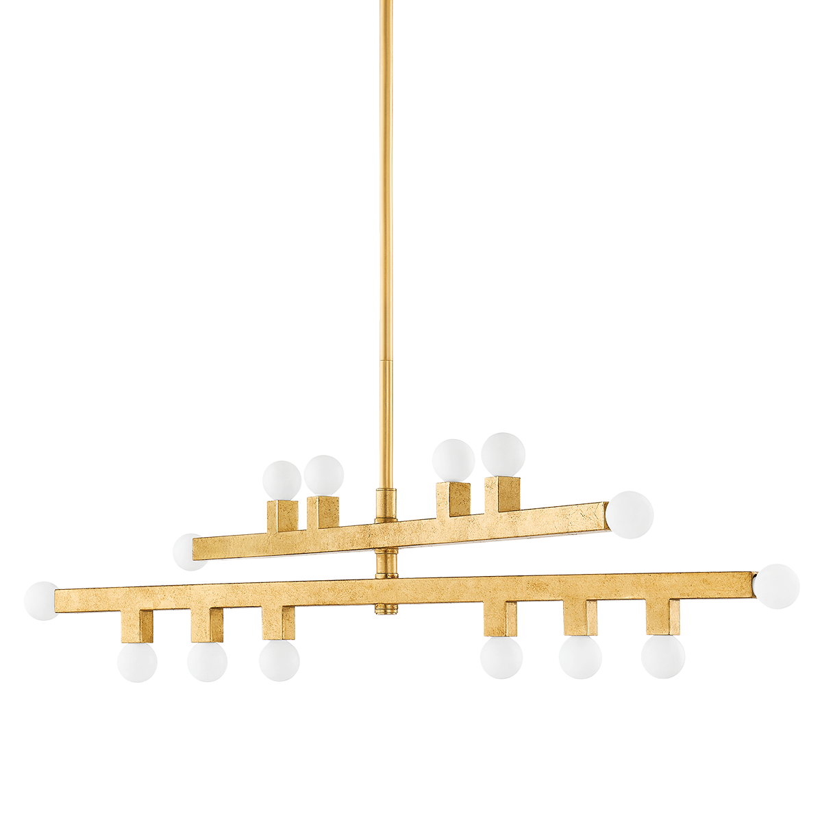Mitzi SUTTER Vintage Gold Leaf 40.75W x 10.5H Chandelier