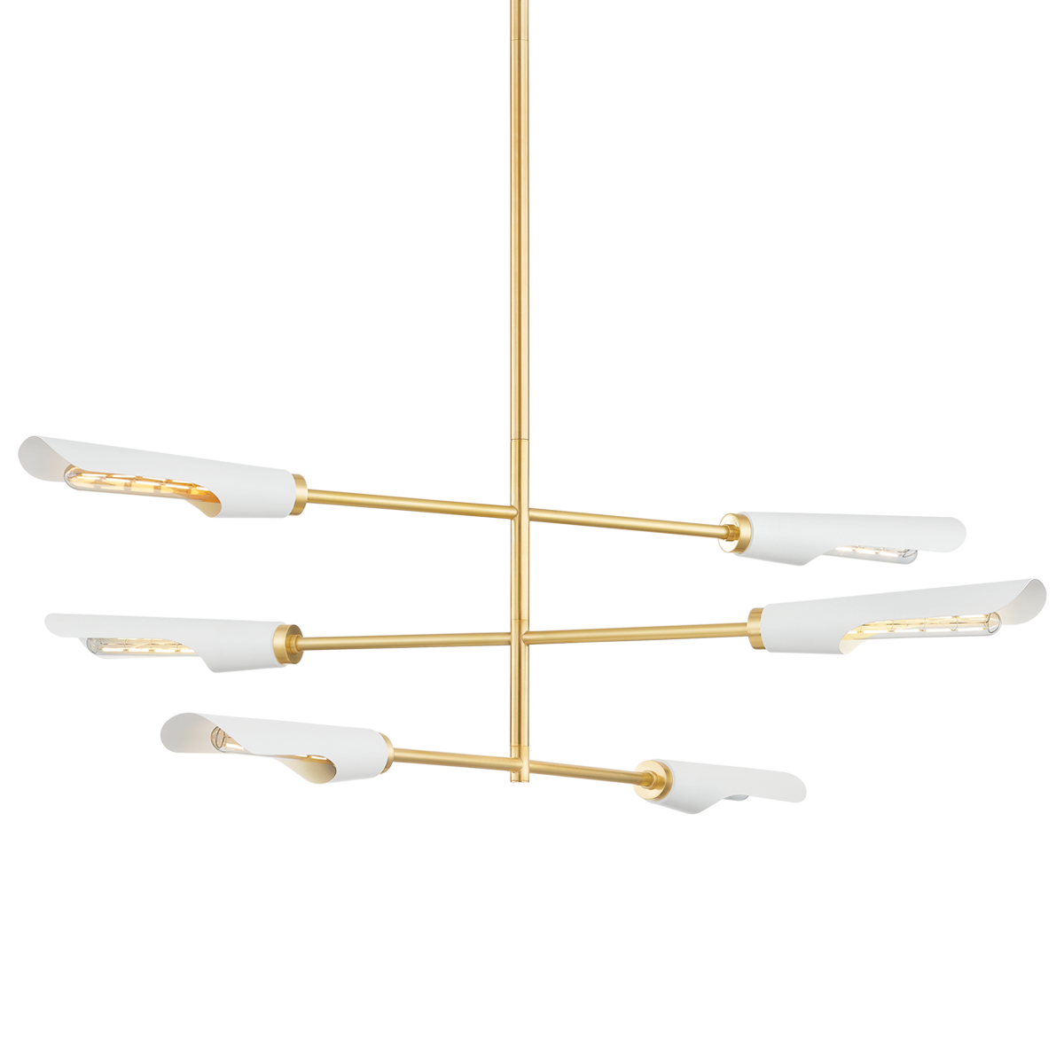 Mitzi HARPERROSE AGED BRASS/SOFT WHITE 48W x 15.5H Chandelier