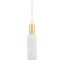 Mitzi CORISSA Aged Brass/ Ceramic Whitewash Bisque 5W x 20.5H Pendant