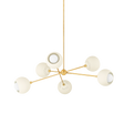 Mitzi SAYLOR AGED BRASS/SOFT CREAM 40W x 19.5H Chandelier