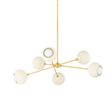 Mitzi SAYLOR AGED BRASS/SOFT CREAM 40W x 19.5H Chandelier