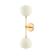 Mitzi SAYLOR AGED BRASS/SOFT CREAM 6.25W x 23.25H Wall Sconce