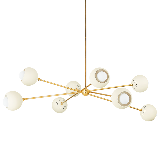 Mitzi SAYLOR AGED BRASS/SOFT CREAM 53.75W x 26H Chandelier