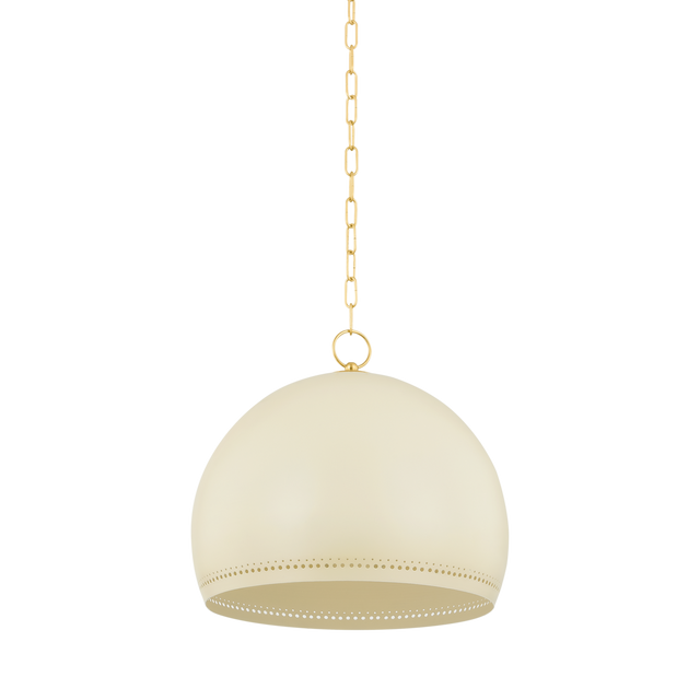 Mitzi ETNA AGED BRASS/SOFT CREAM 17.75W x 15.25H Pendant