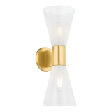 Mitzi ALMA Aged Brass 6W x 17.5H Wall Sconce