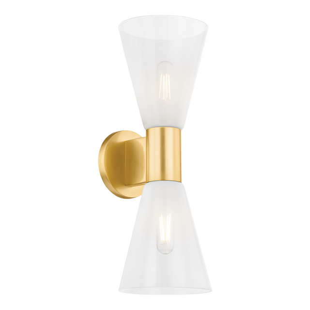Mitzi ALMA Aged Brass 6W x 17.5H Wall Sconce