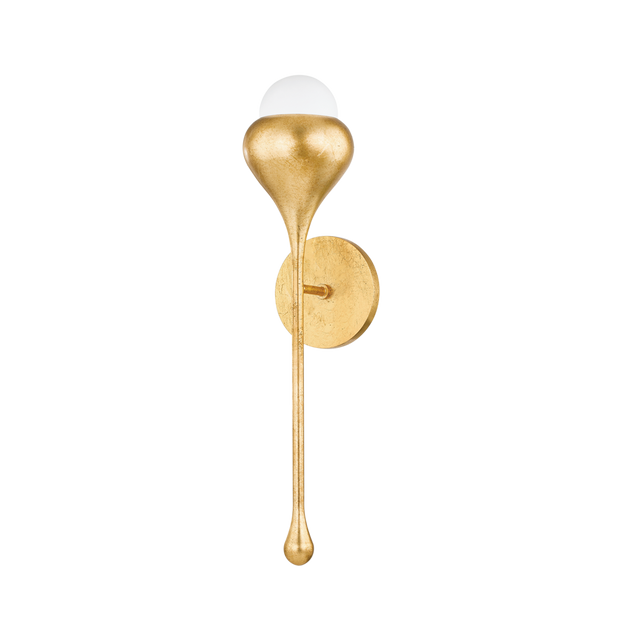 Mitzi LUCIEL Vintage Gold Leaf 4.75W x 20H Wall Sconce