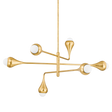 Mitzi LUCIEL Vintage Gold Leaf 34.75W x 48L x 25.25H Chandelier