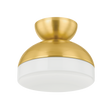 Mitzi RUE Aged Brass 11W x 8.75H Flush Mount