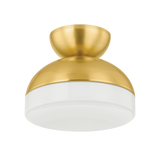 Mitzi RUE Aged Brass 11W x 8.75H Flush Mount
