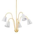 Mitzi LILA GOLD LEAF/TEXTURED ON WHITE COMBO 30.25W x 22.25H Chandelier