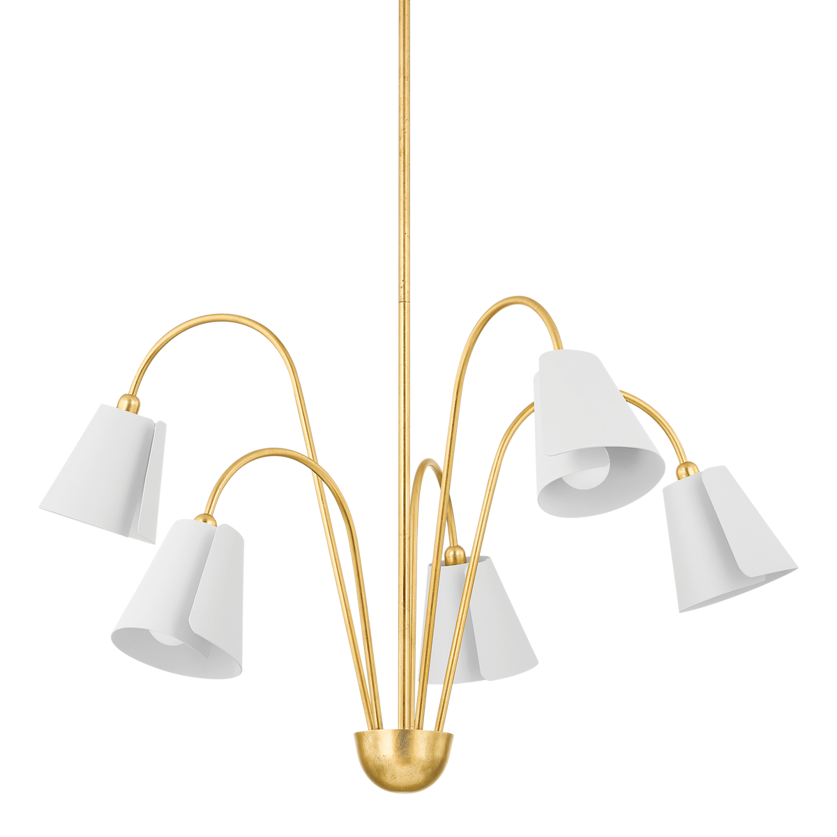 Mitzi LILA GOLD LEAF/TEXTURED ON WHITE COMBO 30.25W x 22.25H Chandelier