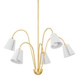 Mitzi LILA GOLD LEAF/TEXTURED ON WHITE COMBO 30.25W x 22.25H Chandelier