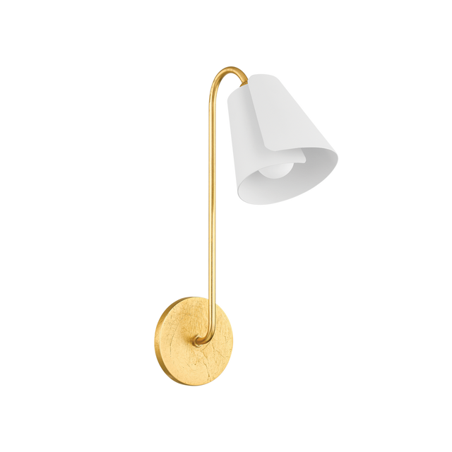 Mitzi LILA GOLD LEAF/TEXTURED ON WHITE COMBO 5.5W x 16.5H Wall Sconce