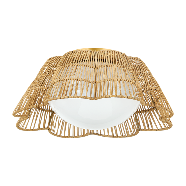 Mitzi ROSA Aged Brass 18W x 8H Flush Mount