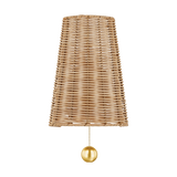 Mitzi NAIDA Aged Brass 7.5W x 14H Wall Sconce