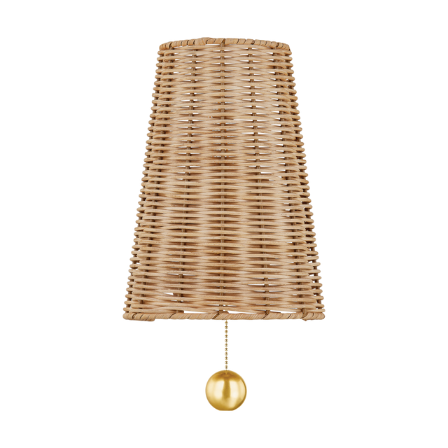 Mitzi NAIDA Aged Brass 7.5W x 14H Wall Sconce