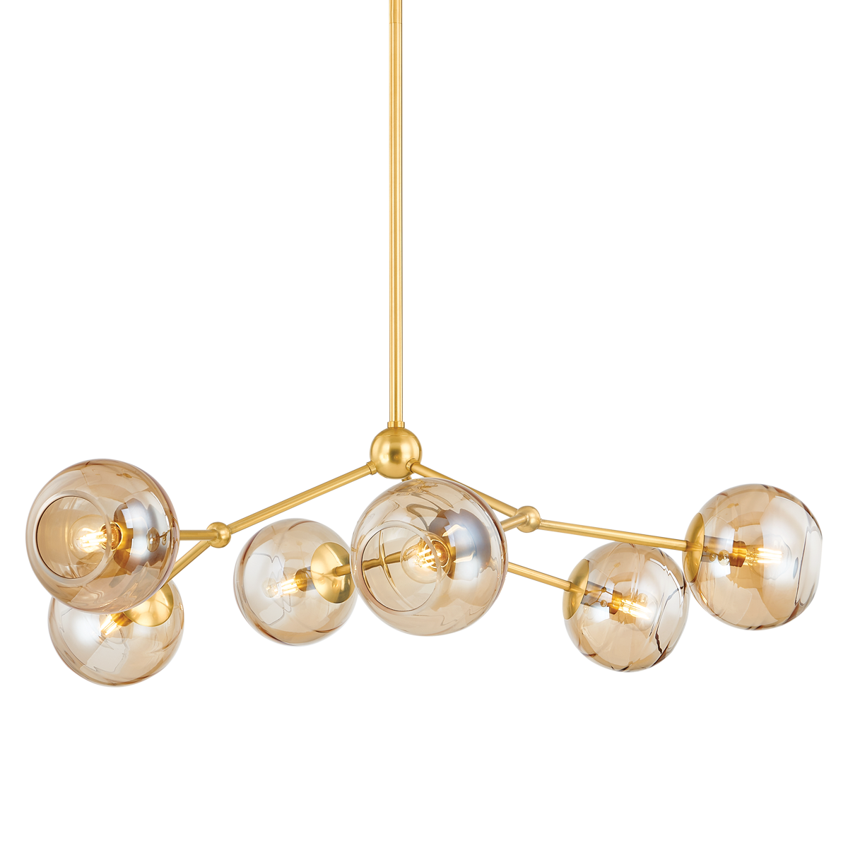 Mitzi TRIXIE Aged Brass 34.75W x 13.25H Chandelier